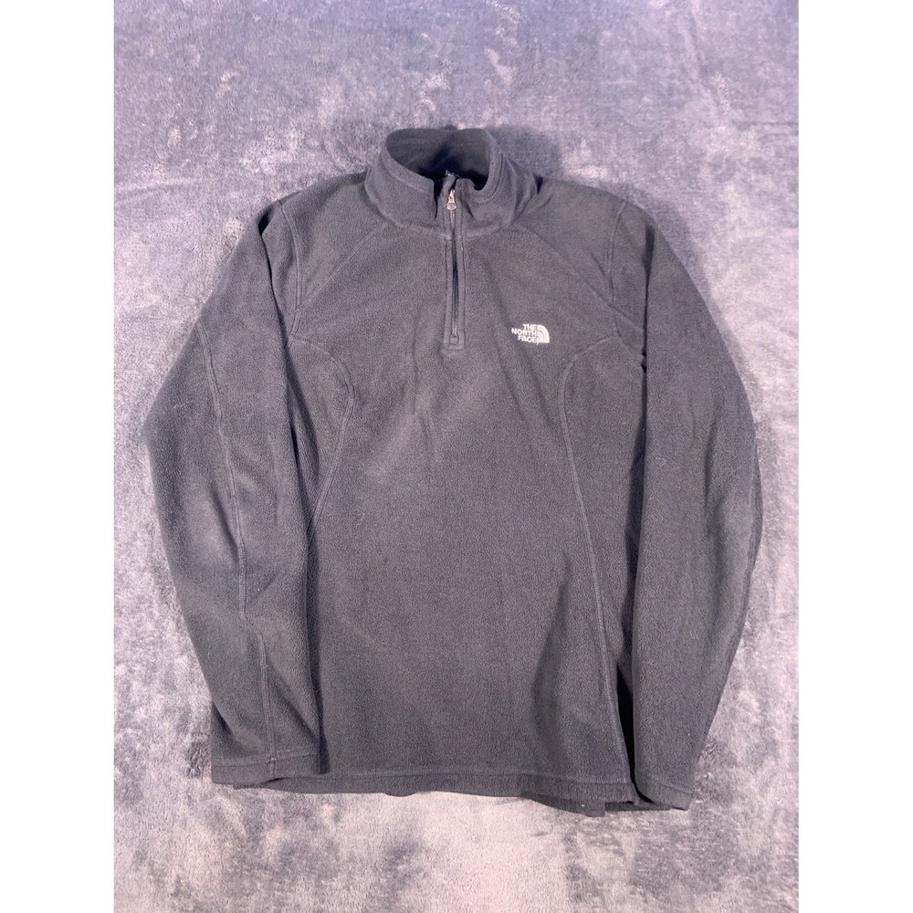 The North Face Tka 100 Glacier‎ Women's Jacket L Gray Lightweight Fleece Fabric